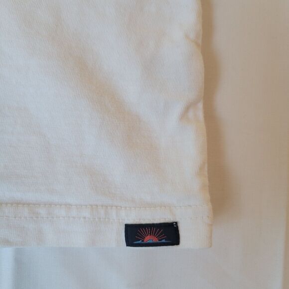 Faherty Sunwashed Organic Cotton T-Shirt White Size S Crew Neck Soft Tee - Picture 6 of 8